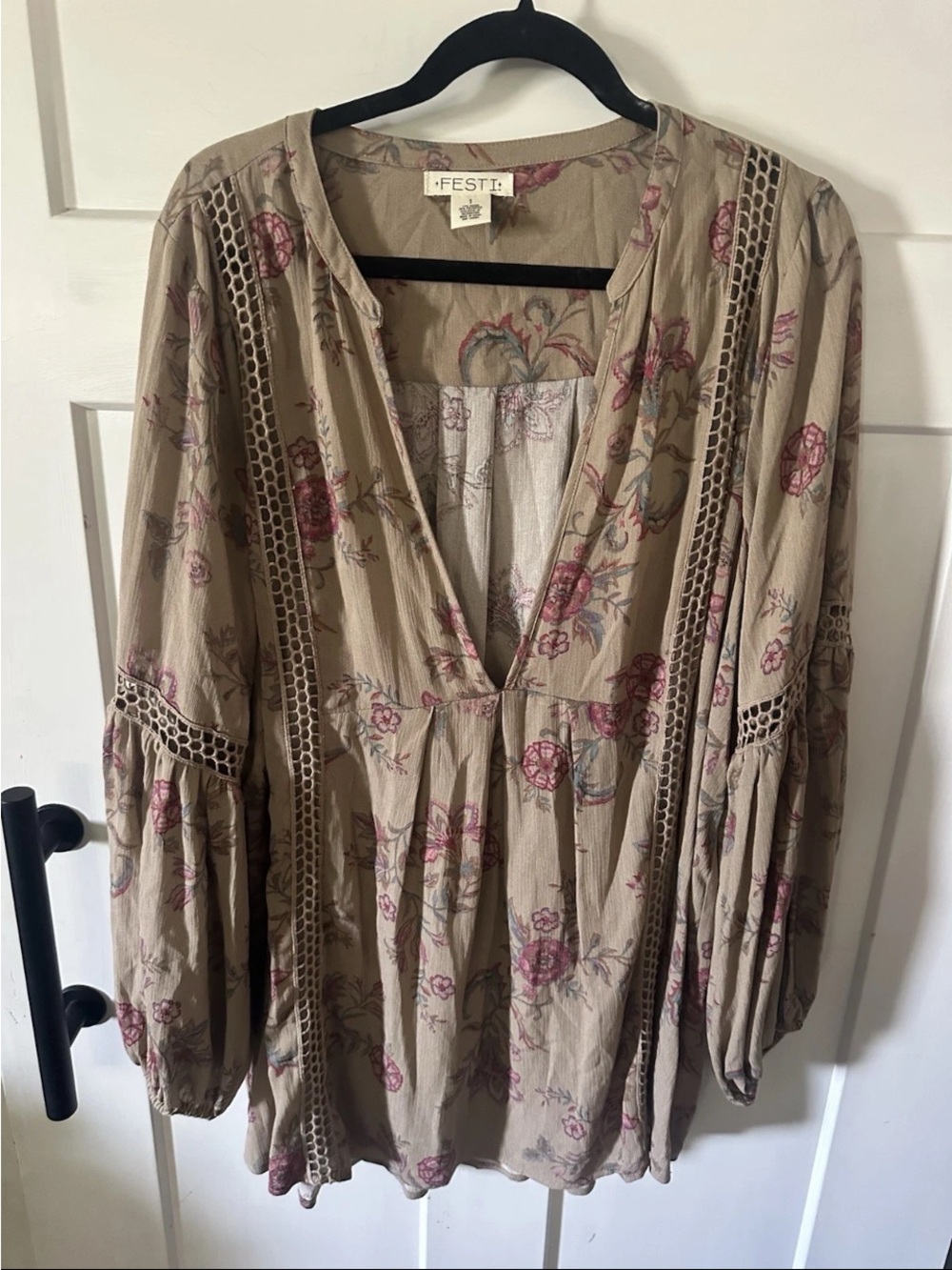 Torrid Festi Inset Gauze Tunic Size 1 - Picture 3 of 4